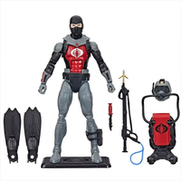 Hasbro G.I. Joe Classified Series Cobra Eel action figure with diving gear, weapons, and retro cardback design