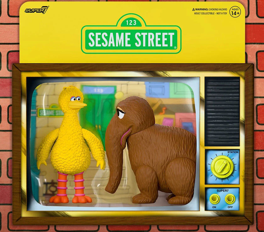 Big Bird and Snuffleupagus Action Figures 1:18 Scale Super7 Reaction image 0