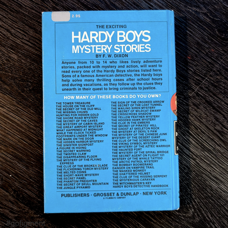 05 Hunting for Hidden Gold (1963-YN): 🕵🏻Vintage Hardy Boys Book Blue-Back image 3