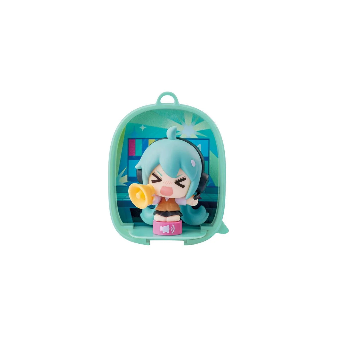 Hatsune Miku Blokees Mojipod Model Kit Diverse Music Festival Case of 6 with teal Hatsune Miku figure case