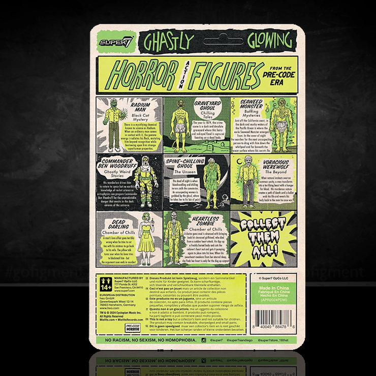 Spine Chilling Ghoul From "The Unseen"- Toxic Glow Action Figure Super7 Pre-Code image 1