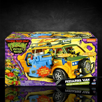 Pizza Fire Delivery Van TMNT Mutant Mayhem  Action Vehicle 4.5 inch image 0