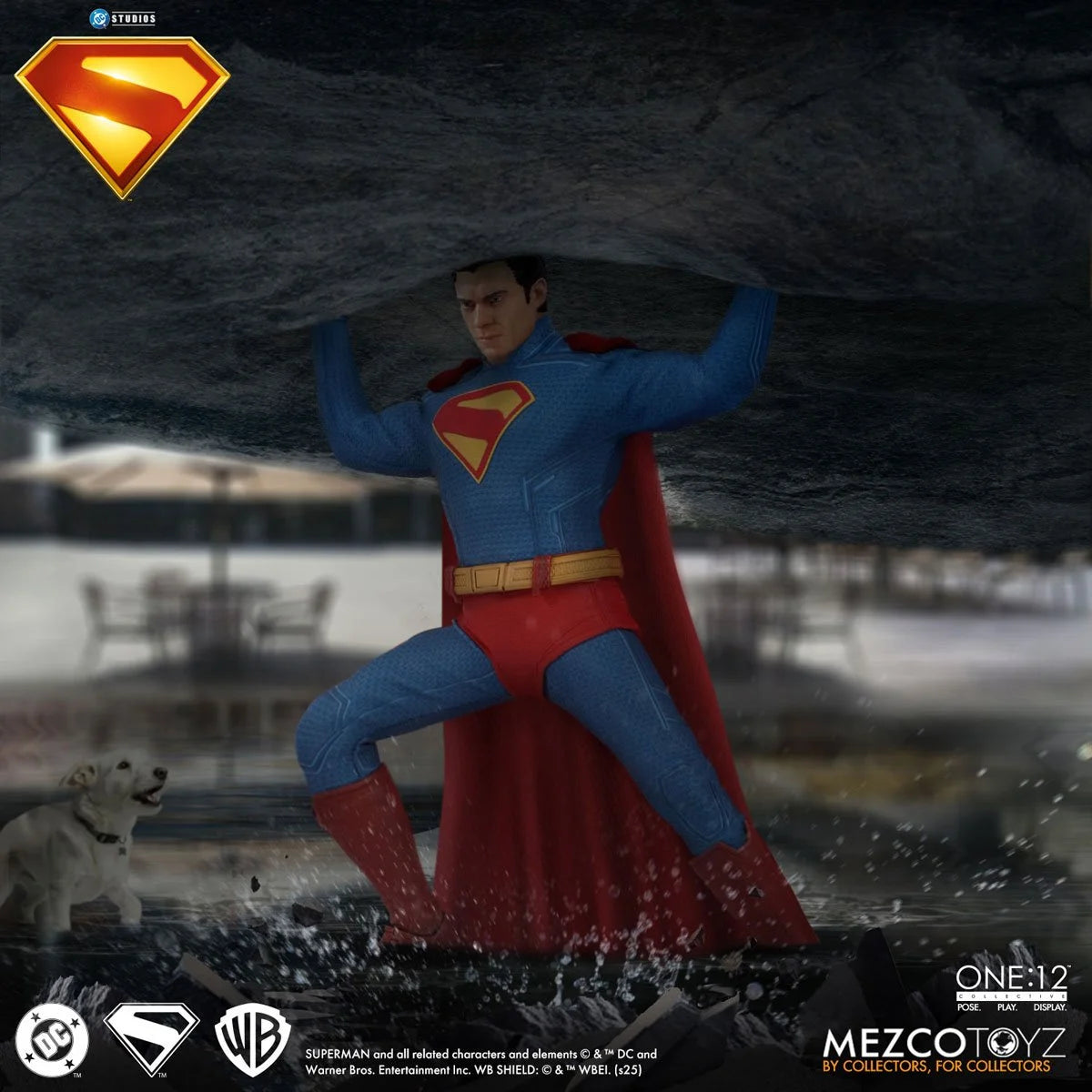 Superman (2025) One:12 Collective Action Figure by Mezco Toyz with Krypto the Superdog 6.7-Inch