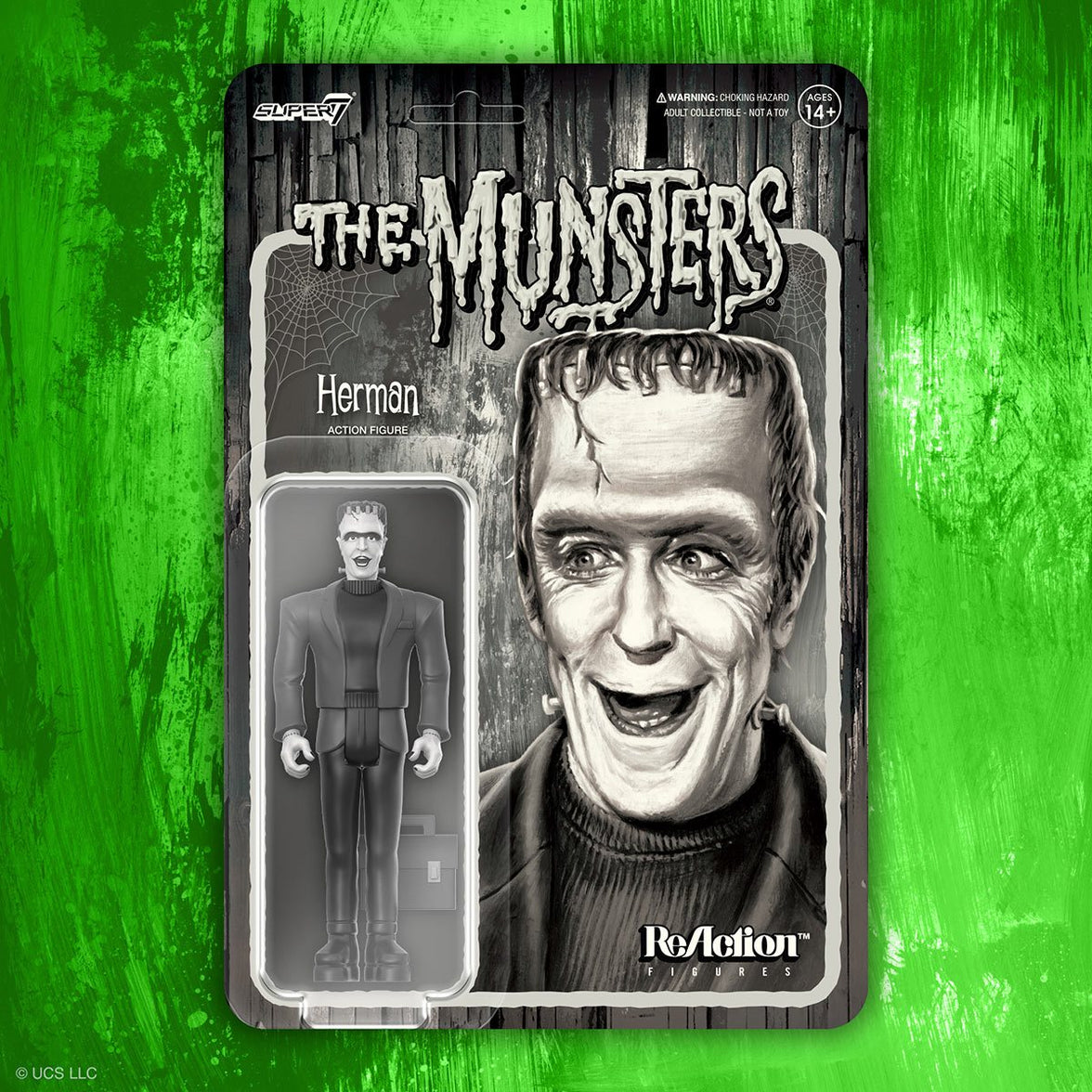 Herman Munster (Grayscale) The Munsters 3 3/4-Inch ReAction Figure image 0