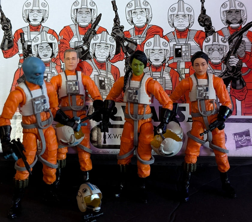 Star Wars The Vintage Collection X-Wing Pilot 3 3/4-Inch Action Figures 4-Pack image 9