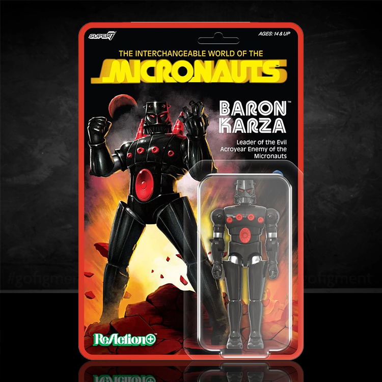 Baron Karza Micronauts Action Figure 1:18 Scale Super7 Reaction+ Collectible image 0