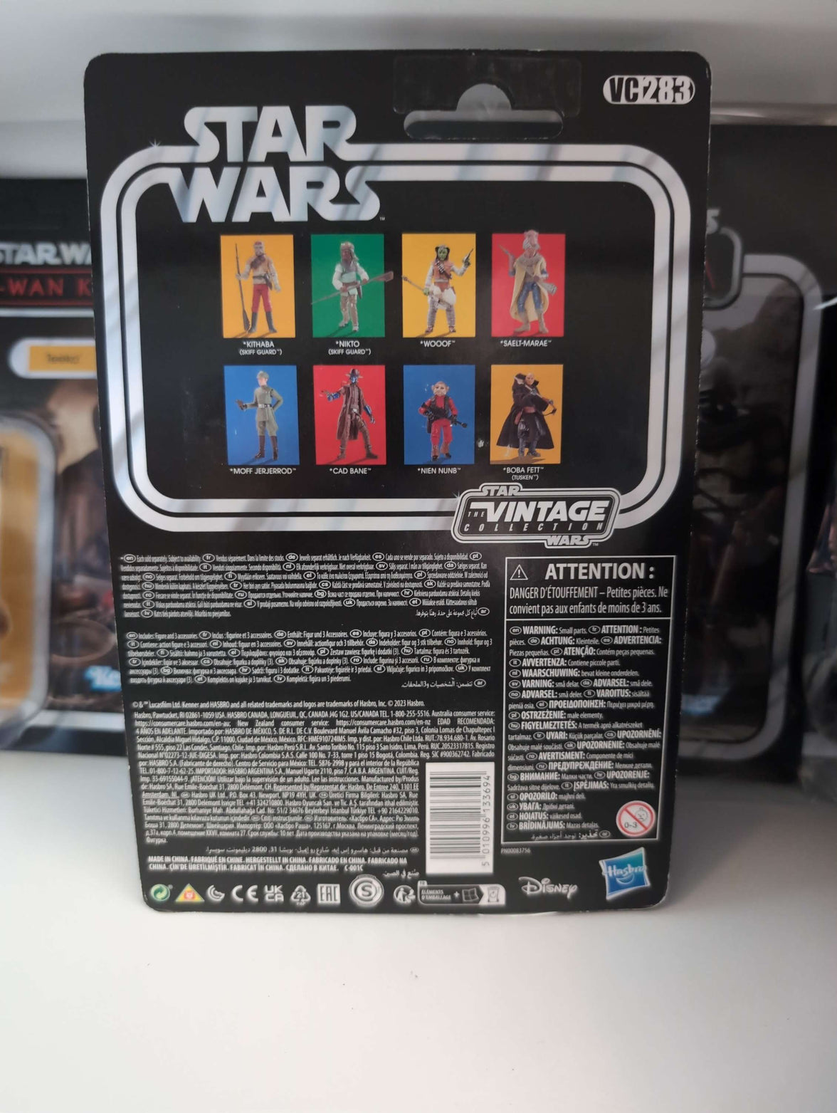 Back packaging of Cad Bane Star Wars Vintage Collection Action Figure Book of Boba Fett by Hasbro.