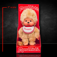 Monchhichi Beige 7" Plush Toy - Classic Collectible Thumb-Sucking Monkey image 0