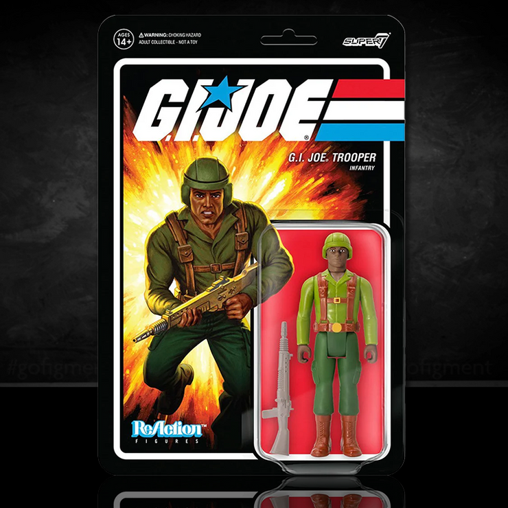GI Joe  GI Trooper Infantry - Brown Action Figure 3.75" Super7 ReAction image 0