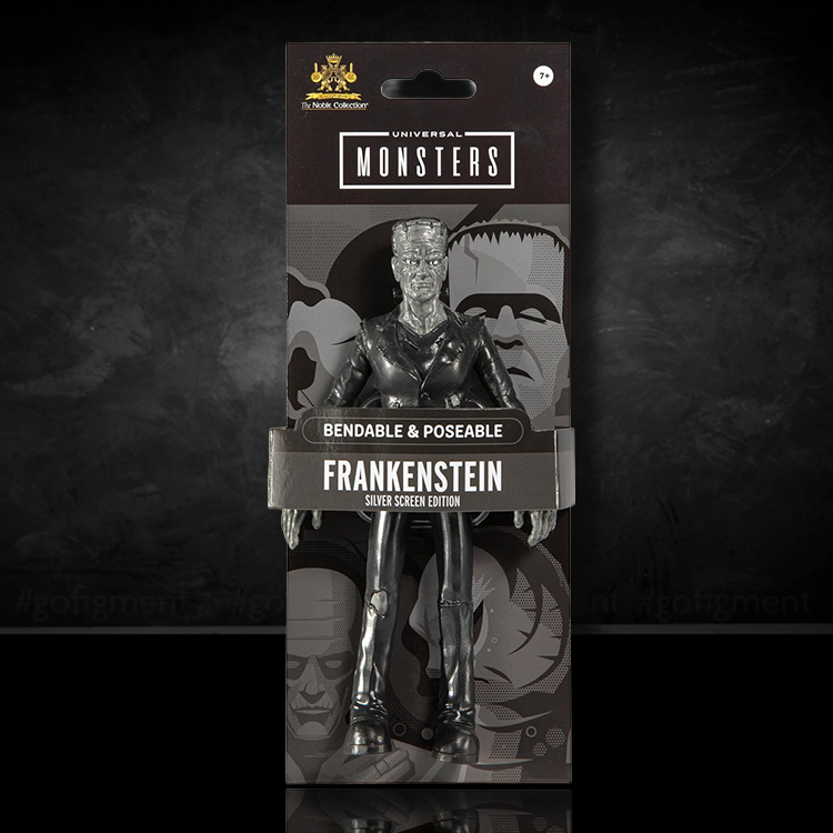 Bendable Universal Monsters Frankenstein (Black and White) Noble Collection image 0