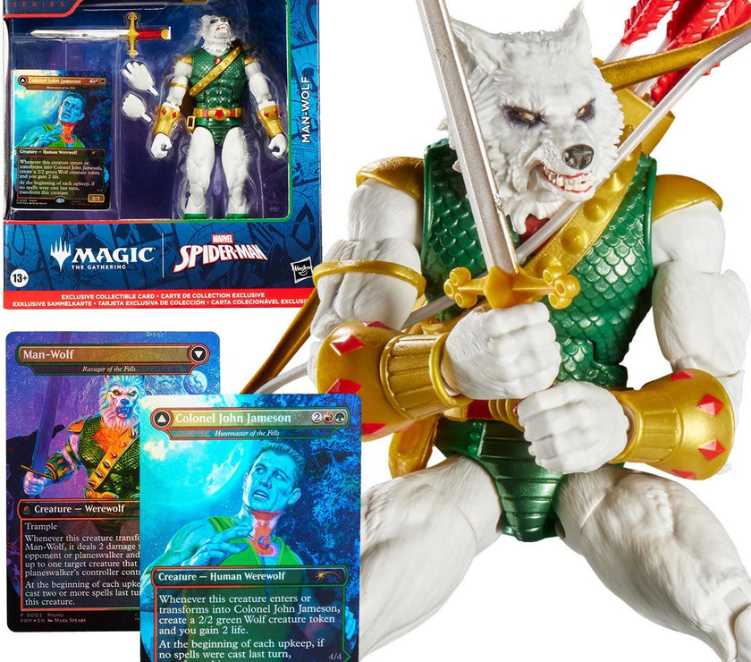 Spider-Man Marvel Legends Magic: The Gathering Man-Wolf 6-Inch Action Figure with Card