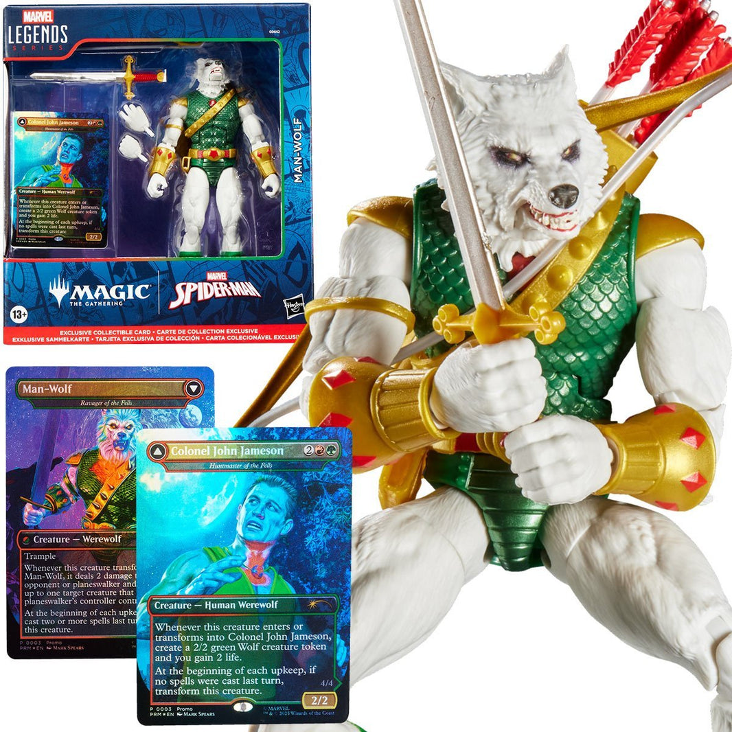 Spider-Man Marvel Legends Magic: The Gathering Man-Wolf 6-Inch Action Figure with Card