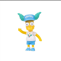 Bart Simpson With Krusty Hat The Simpsons Action Figure 2 1/2" Scale image 3