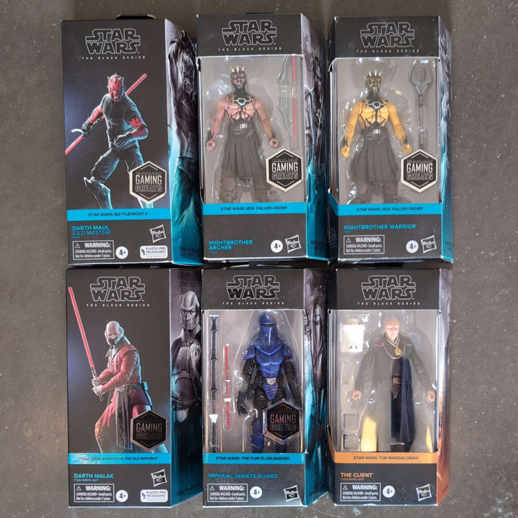 Gaming Greats Lot of 6 Action Figures - Darth Maul - Darth Malak Lot O image 0