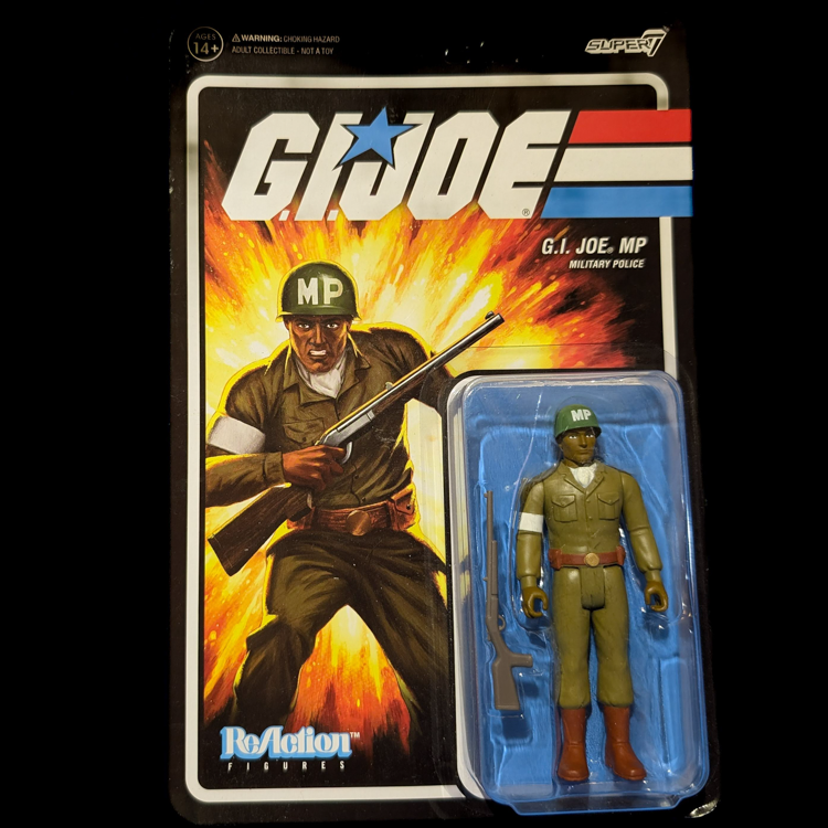 GI Joe  GI Military Police (MP) - Brown Action Figure 3.75" Super7 ReAction image 0