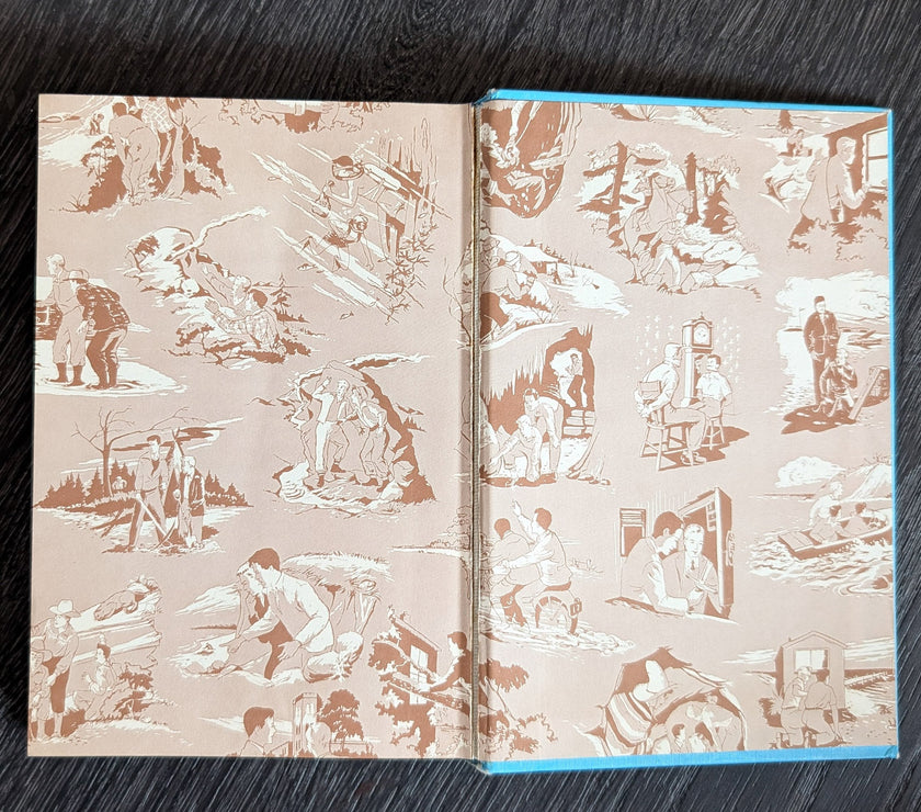 34 The Hooded Hawk Mystery (1954):  Hardy Boys Book (Brown) Blue-Back image 3