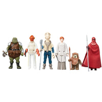 Kenner Star Wars action figure set featuring Emperor's Royal Guard and diverse characters from Return of the Jedi collection