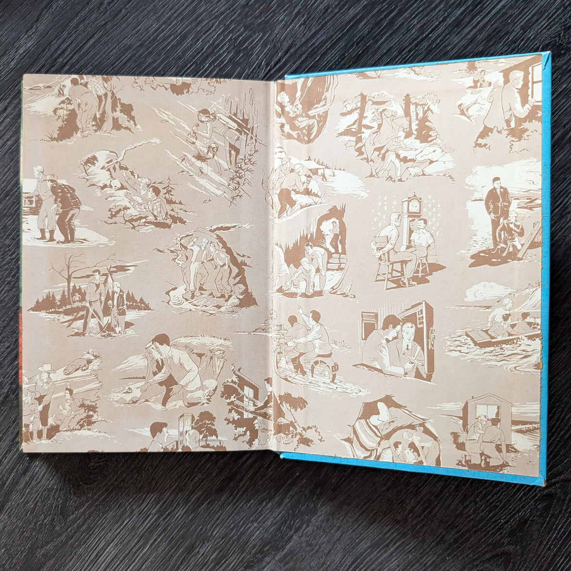 33 The Yellow Feather Mystery (1953):  Vintage Hardy Boys Book Blue-Back image 3