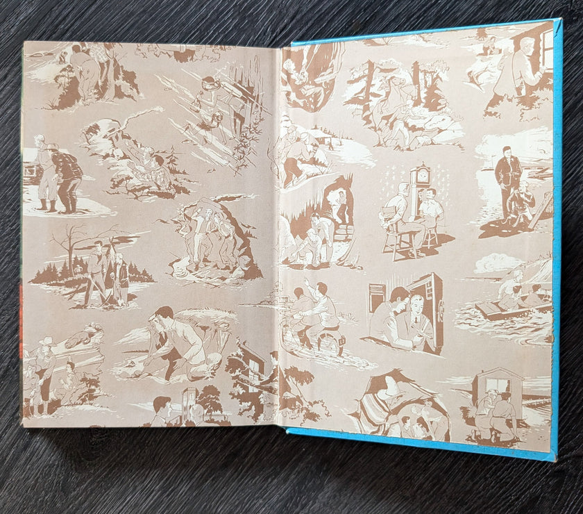 33 The Yellow Feather Mystery (1953):  Vintage Hardy Boys Book Blue-Back image 3