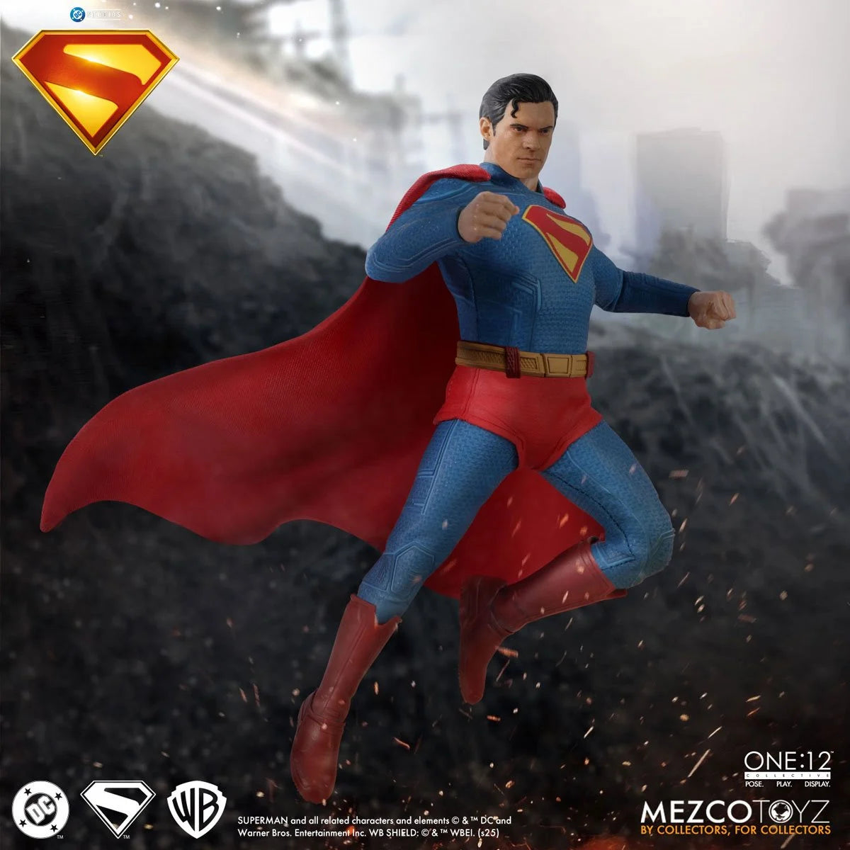 Superman (2025) One:12 Collective Action Figure by Mezco Toyz with Krypto the Superdog 6.7-Inch