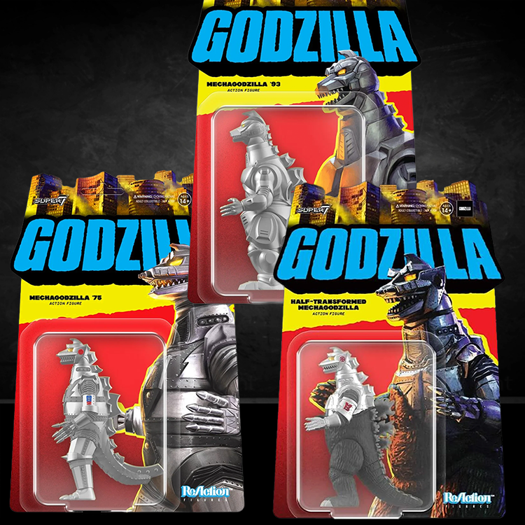 Godzilla Mechagodzilla BUNDLE ReAction Action Figure Lot 1:18
