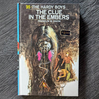 35 The Clue in the Embers (1972):  Hardy Boys Book Blue-Back image 0