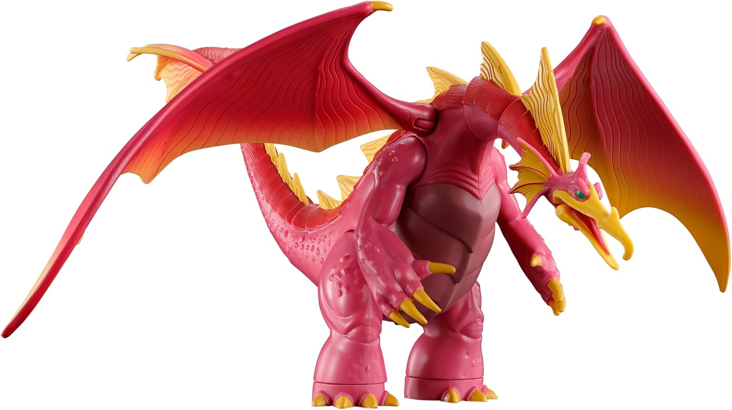 Bandai Ultraman Gigantron winged kaiju action figure with red and yellow detailing close-up view