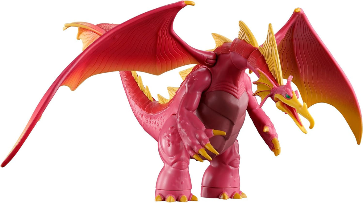Bandai Ultraman Gigantron winged kaiju action figure with red and yellow detailing close-up view