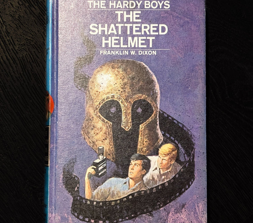 52 The Shattered Helmet (1973):  Vintage Hardy Boys Book Blue-Back image 0
