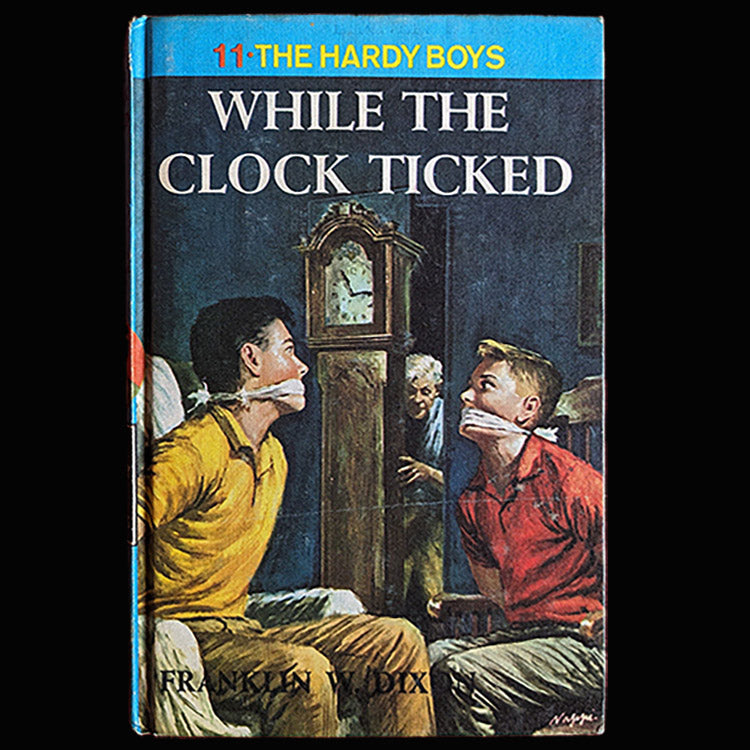 11 While the Clock Ticked (Blue Bar):  Vintage Hardy Boys Book Blue-Back image 0