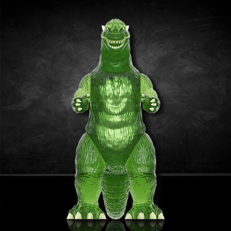 Godzilla Semi Clear Green ReAction Action Figure Super7 1:18 image 1
