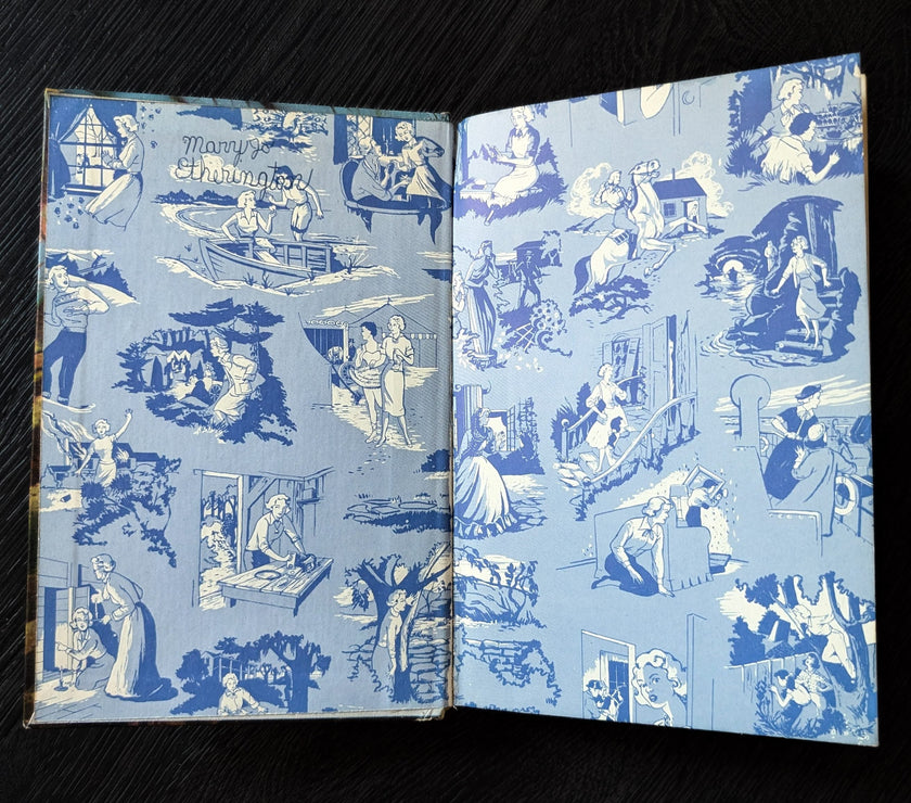33 The Witch Tree Symbol Nancy Drew Book -1955 Blue Endpages image 1