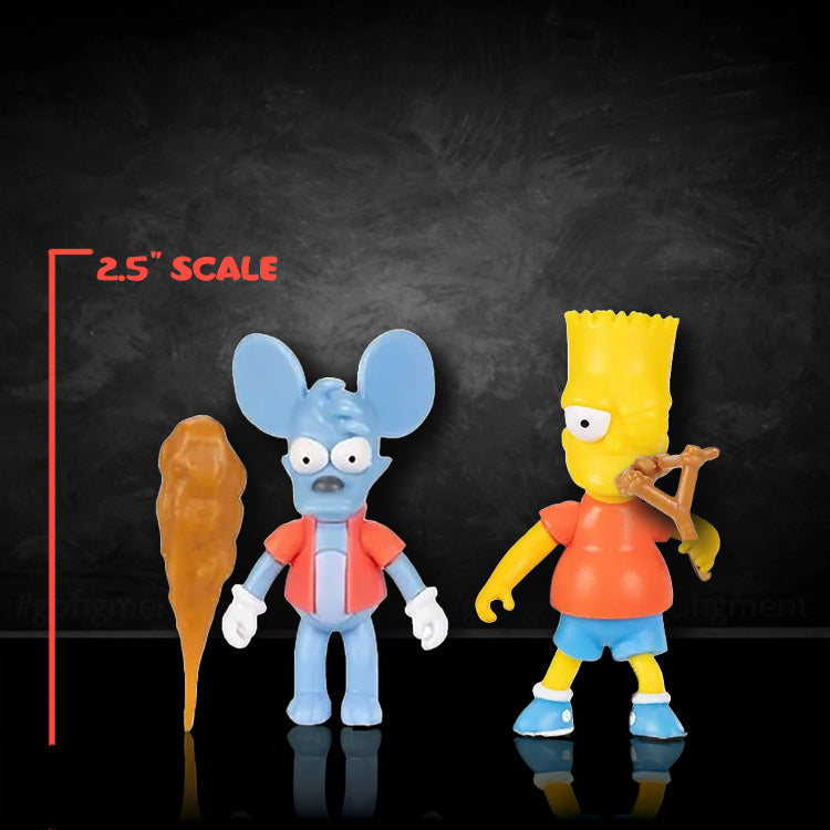 Itchy and Bart COMBO Wave 3 Action Figure The Simpsons 2.5in Scale image 0