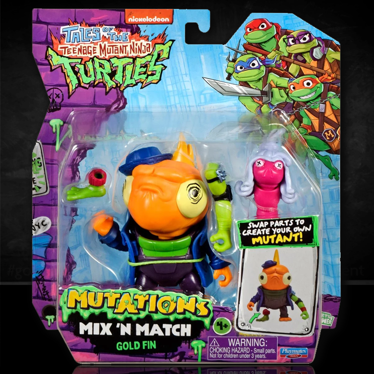 Gold Fin TMNT Mutations Mix 'n Match Turtles Action Figure image 0