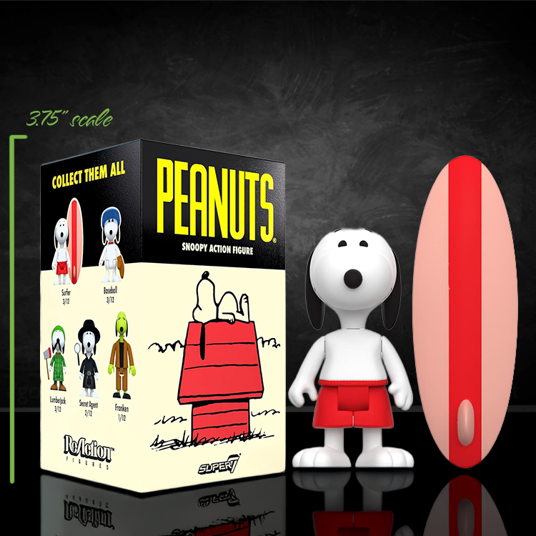 Surfer Snoopy Super7 "All Snoopy Wave" Action Figure 3.75 LOOSE image 0