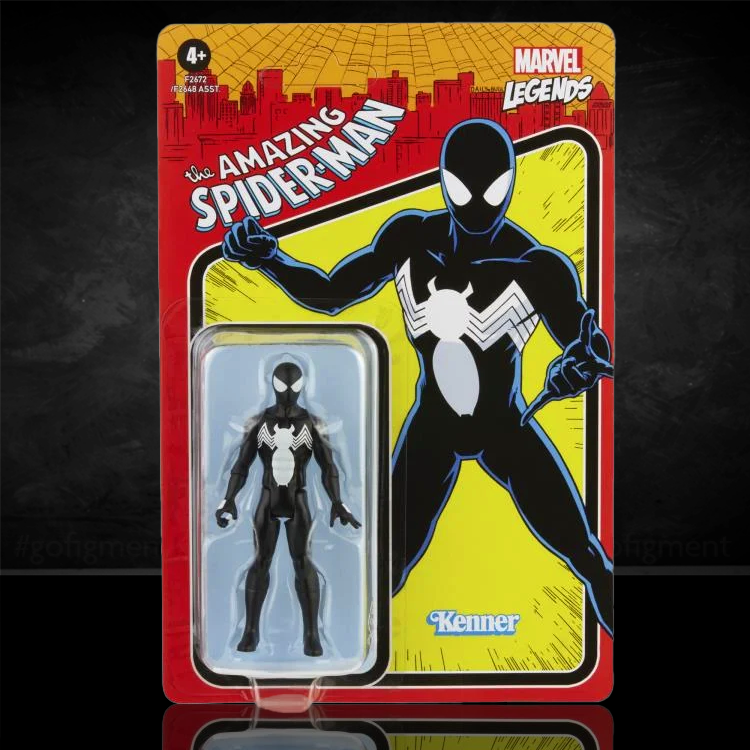 Amazing Spiderman Black Suite Marvel Legends Retro Collection 3.75"Action Figure image 0