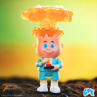 Garbage Pail Kids ReAction figure "Blasted Billy" holding detonator with translucent explosion head by Super7