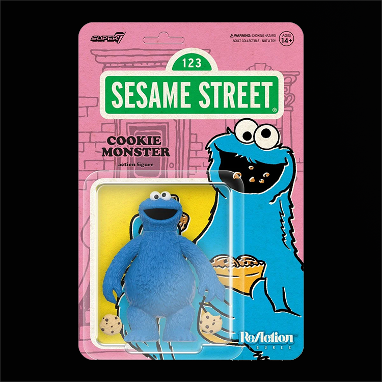 Cookie Monster Sesame Street Action Figure 3 3/4 Super 7 image 0
