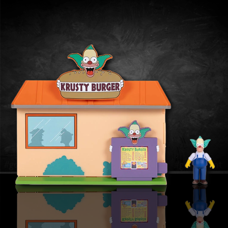 The Simpsons Krusty Burger Playset Krusty-Bob-Bart Action Figures | 2.5" Scale image 3