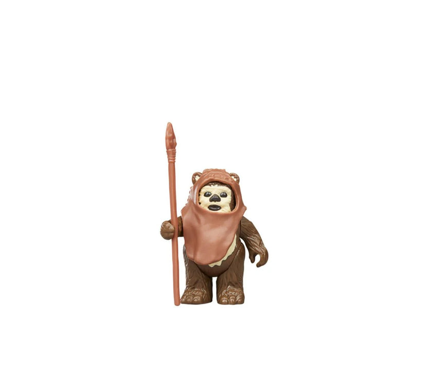 Kenner Star Wars Retro Collection Wicket W. Warrick action figure holding spear in detailed ROTJ costume