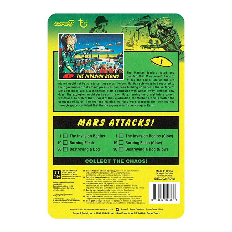 Mars Attacks The Invasion Begins (Glow) 3 3/4-Inch ReAction Figure image 3