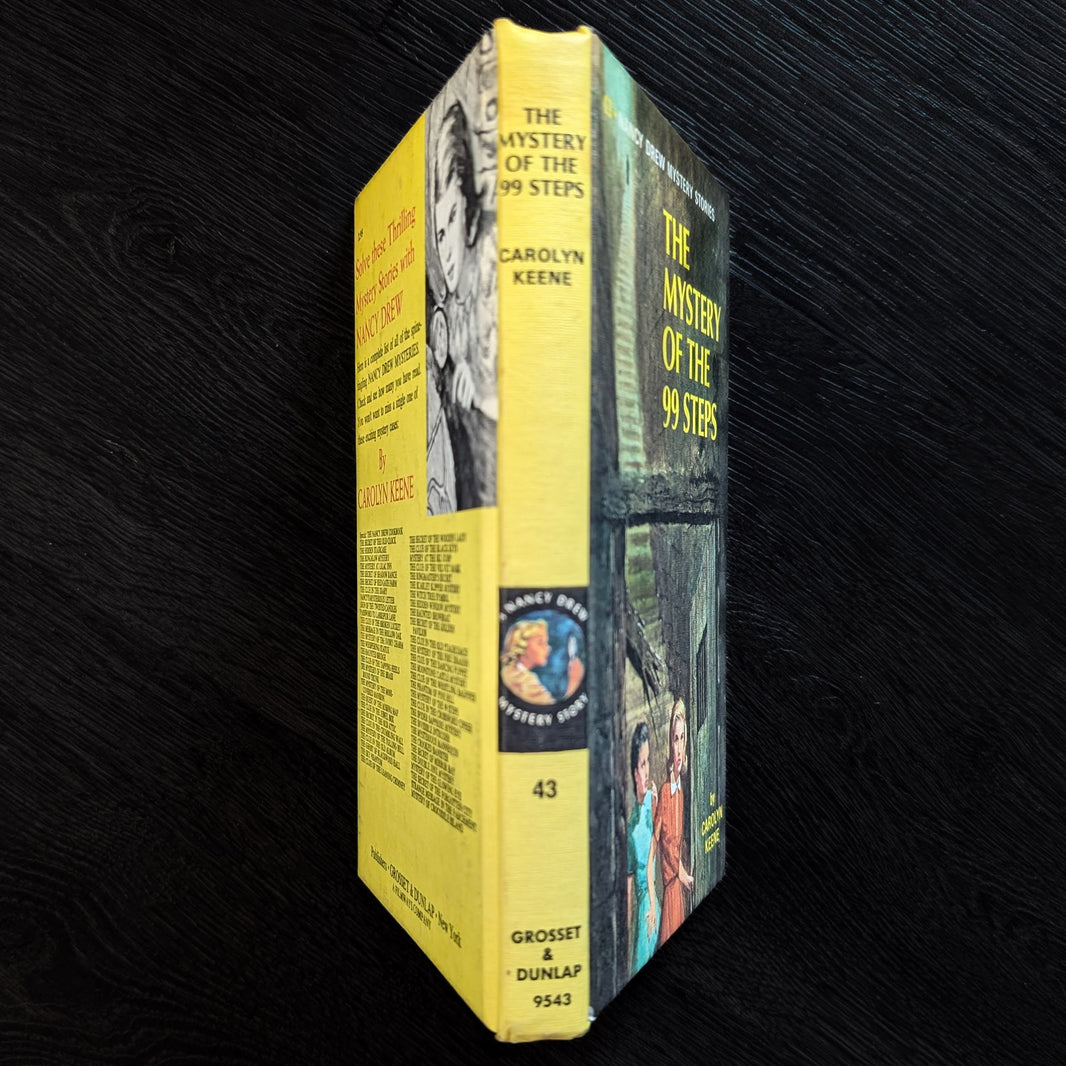 43 The Mystery of the 99 Steps Nancy Drew Mystery Books -1966 (white-endpages)