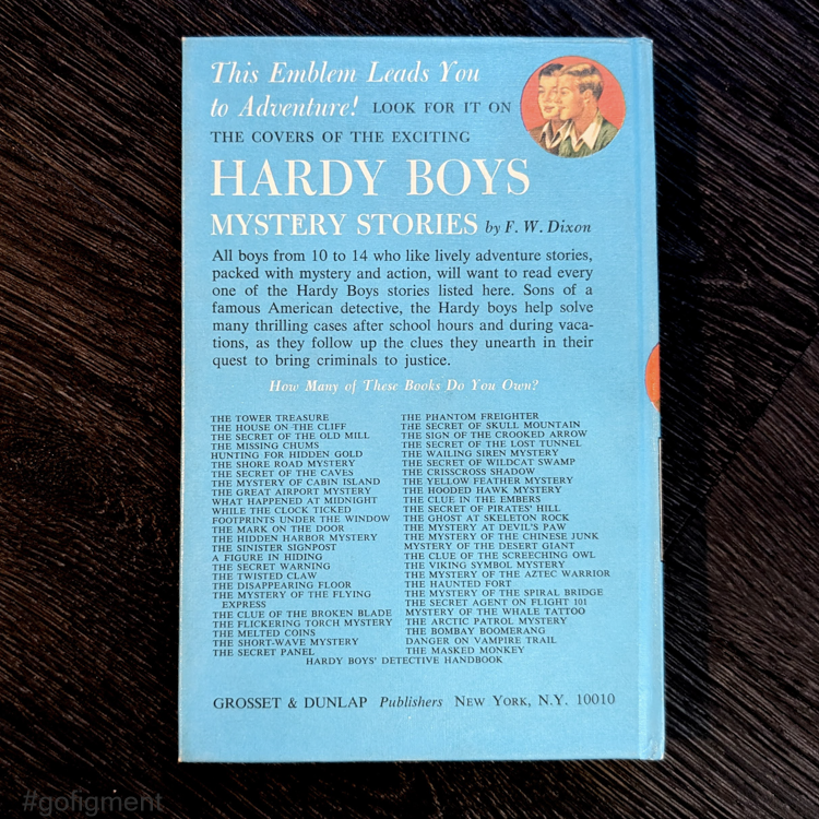 19 The Disappearing Floor (1964):  Vintage Hardy Boys Book Blue-Back image 2