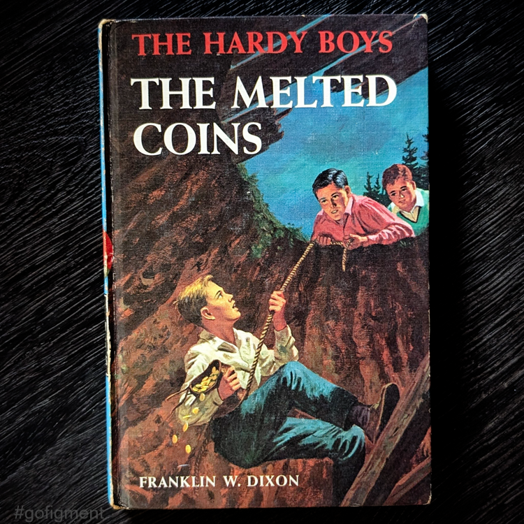 23 The Melted Coins (1944):  Vintage Hardy Boys Book Blue-Back image 0