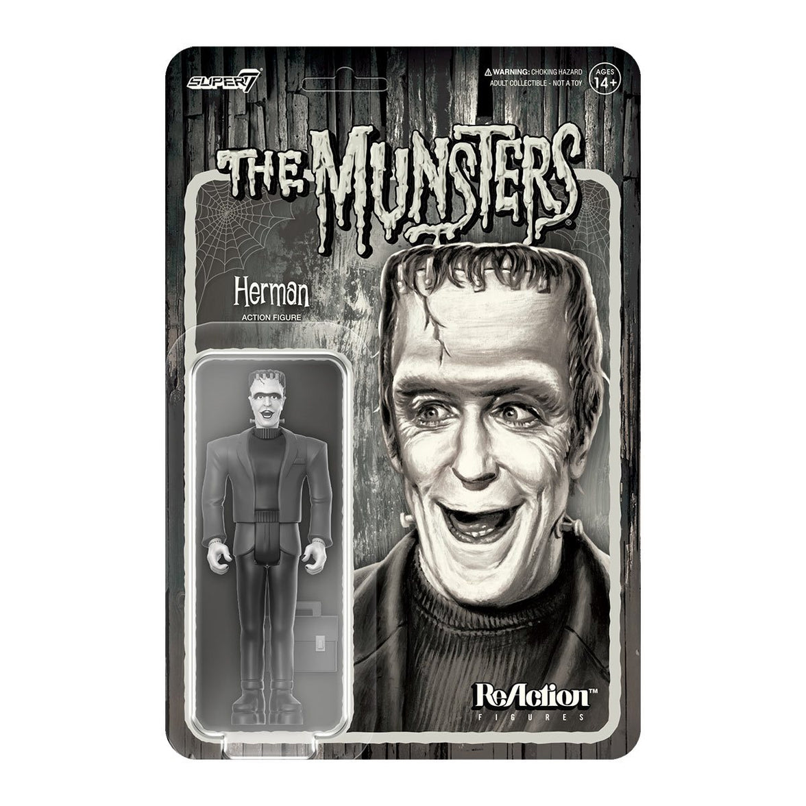 Herman Munster (Grayscale) The Munsters 3 3/4-Inch ReAction Figure image 2