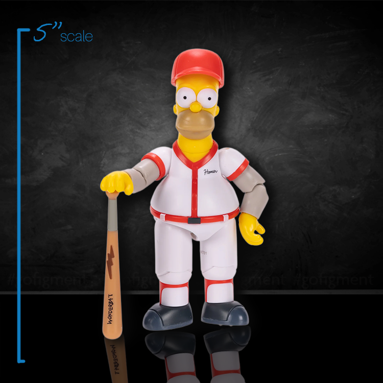 Homer Simpson Baseball Wave 3 Action Figure The Simpsons 5in Scale image 1