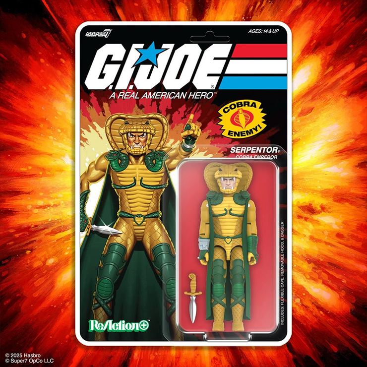 GI Joe Serpentor (Cartoon) Action Figure 3.75" With O-Ring Super7 + image 2