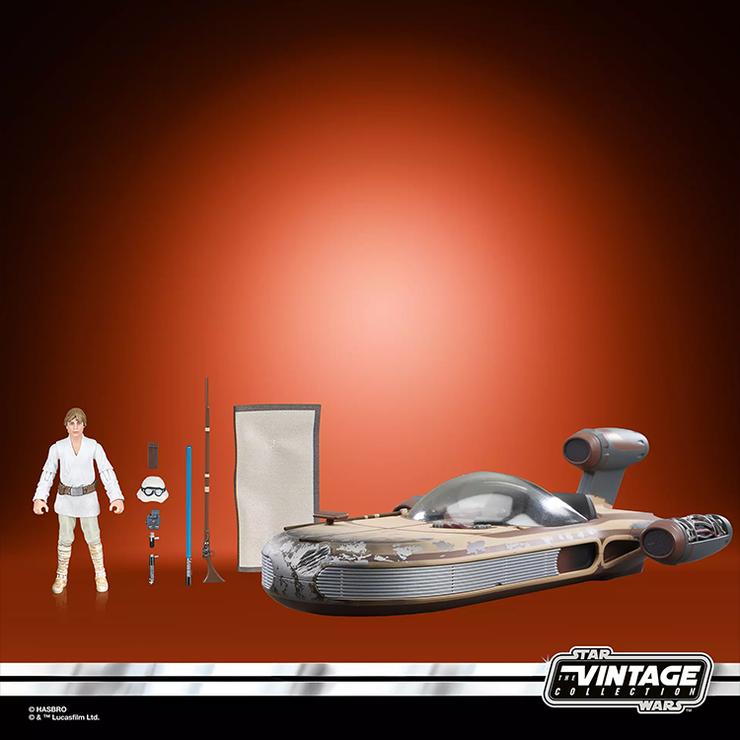 STAR WARS Vintage Collection X-34 Landspeeder Vehicle with Luke Skywalker Figure image 2