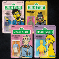Sesame Street Action Figure Lot #1 Lefty, Sherlock, Mr Hooper, Big Bird image 0