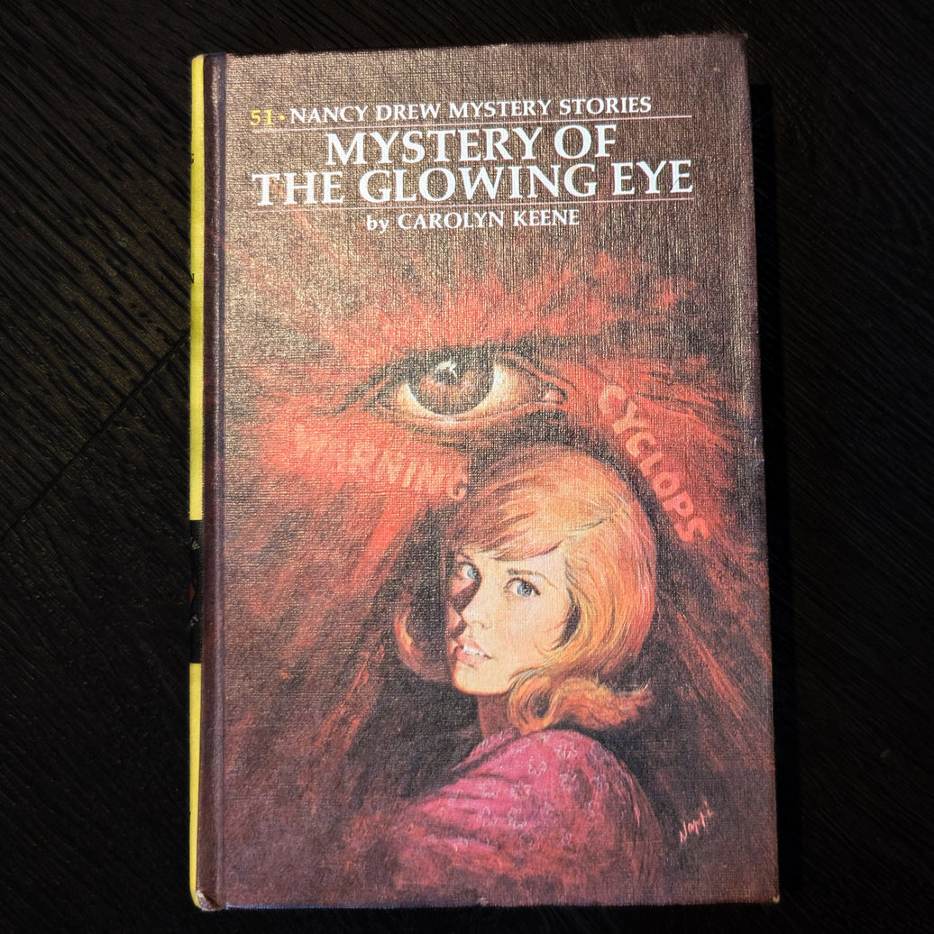 51 Mystery of the Glowing Eye Nancy Drew Book -1974 Yellow Number image 0